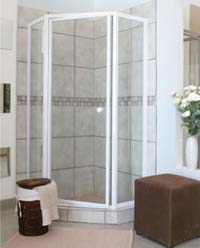 Framed showers pentagonale