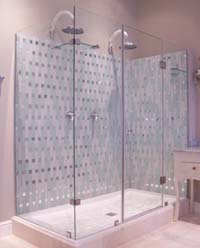 Custom frameless showers for double showers