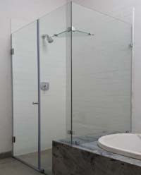 Custom frameless showers next to bath