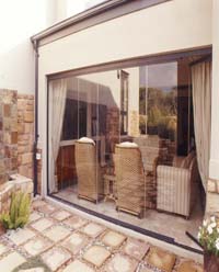 Stack door patio