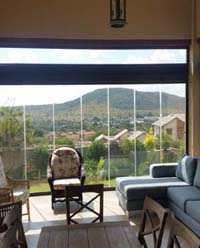 Stack folding door view